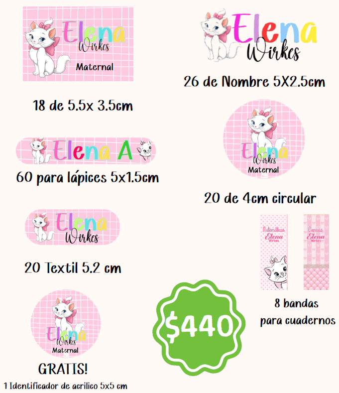 Paquete Prémium — 166 etiquetas